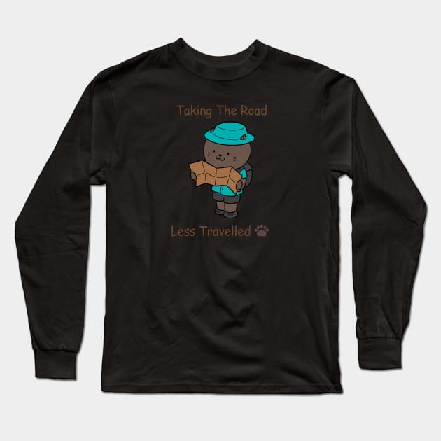 Travel | Animal | Trek | Hike | Explore | Adventure T-Shirt Long Sleeve T-Shirt by DW Arts